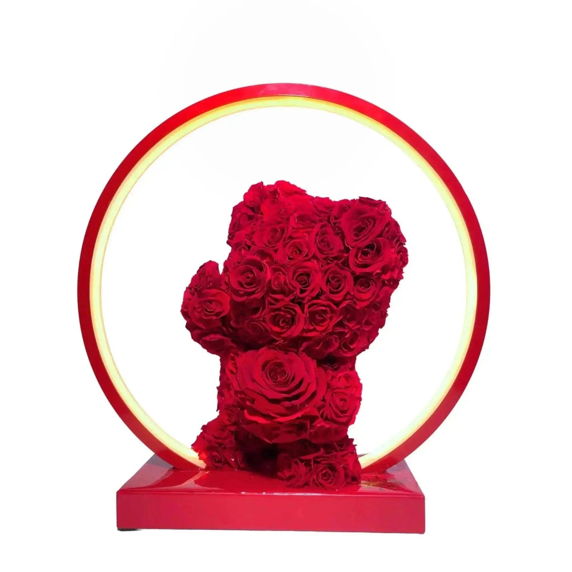 Radiant Rose Bear Flower Lamp - Imaginary Worlds