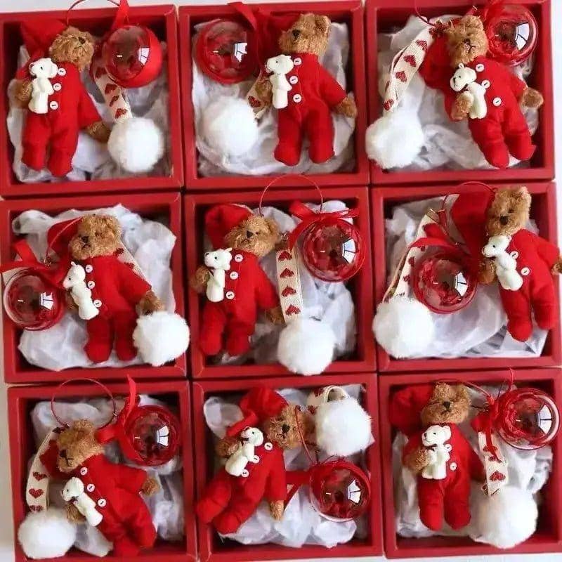 The Eternal Single Rose Teddy Bear Keyring - Imaginary Worlds